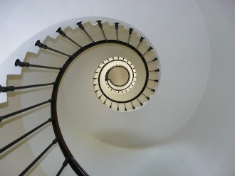Escada caracol branca